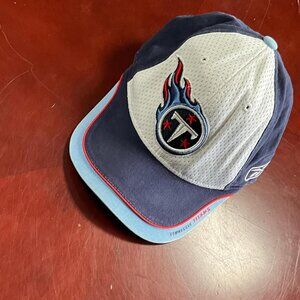 Y2K Mens NFL Tennessee Titans Tri Color Reebok Equipment Adujustable Hat (OSFA)